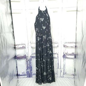 Mes Ami Dress Gown 12 Beaded vintage black long